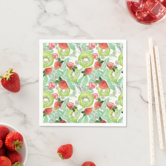 Strawberry and kiwi. napkins (Insitu)