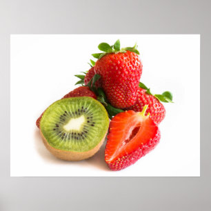 Strawberry and kiwi poster
