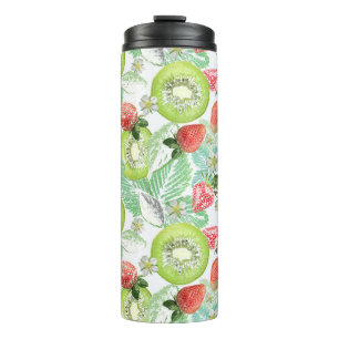 Strawberry and kiwi. thermal tumbler