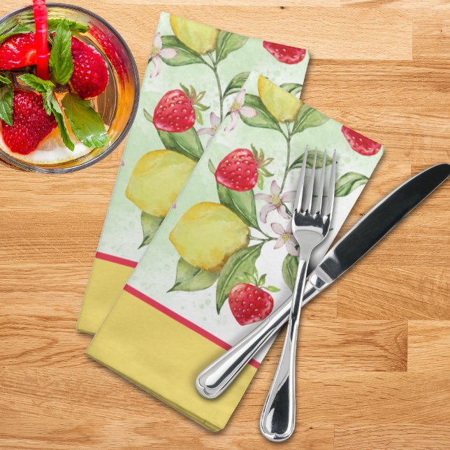 Strawberry and Lemon Cloth Napkins (Creator Uploaded)