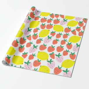 Strawberry and Lemon Wrapping Paper