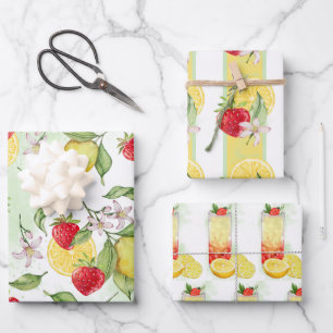 Strawberry and Lemon Wrapping Paper