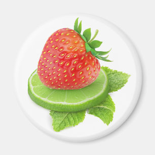 Strawberry and lime magnet
