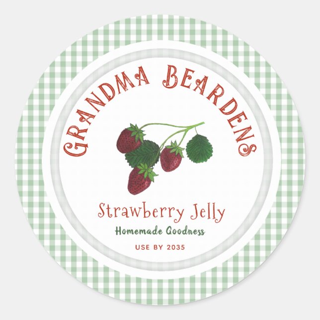 Strawberry And Polka Dot Personalized Labels (Front)