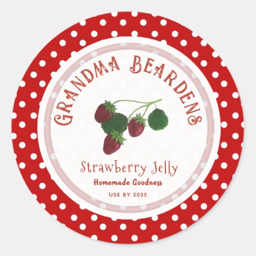 Strawberry And Polka Dot Personalized Labels