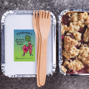 Strawberry and Rhubarb Pals Jam Pie Cobbler Food Label