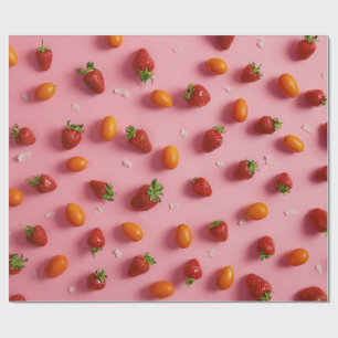Strawberry and tomato  wrapping paper