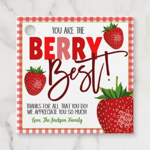 Strawberry Appreciation Gift Tag