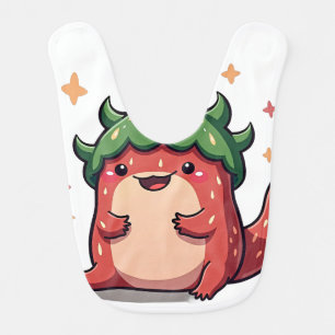Strawberry Axolotl Baby Bib