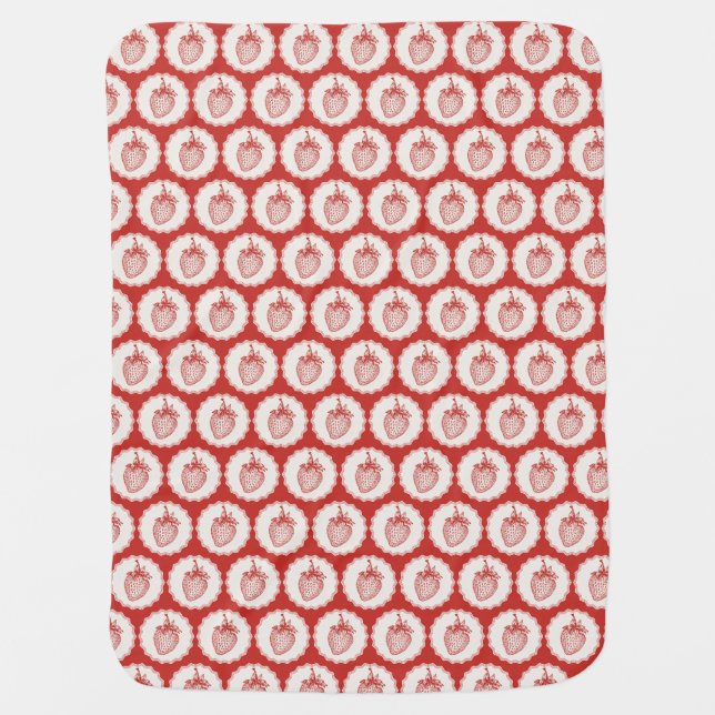 Strawberry Baby Blanket (Front)