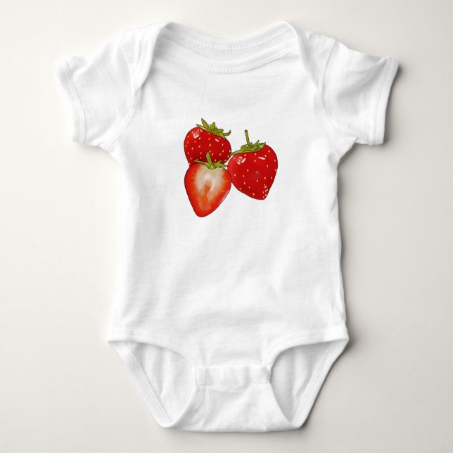 strawberry baby bodysuit (Front)