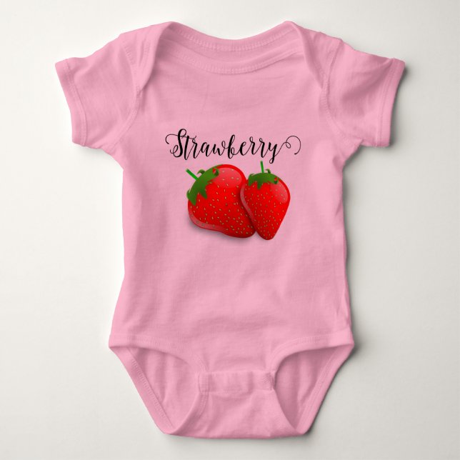 Strawberry  baby bodysuit (Front)