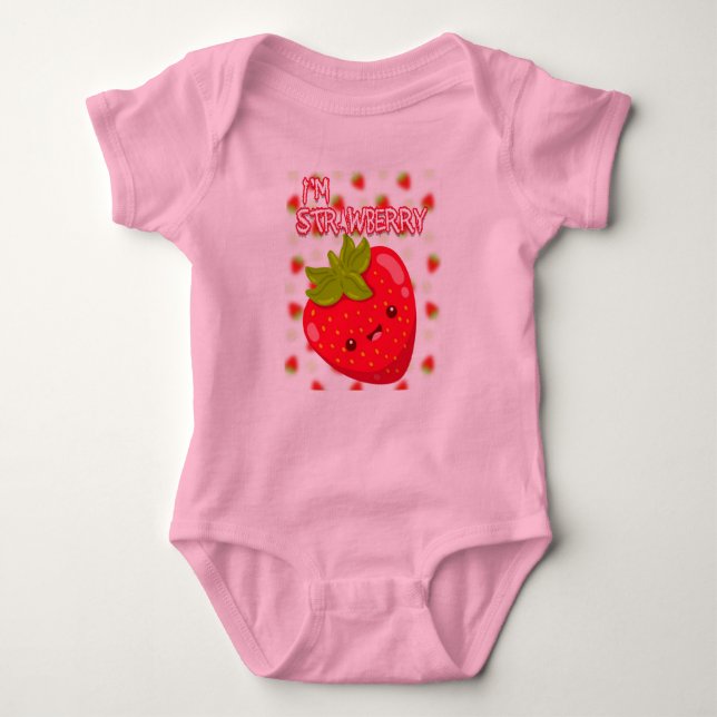 Strawberry Baby Bodysuit (Front)