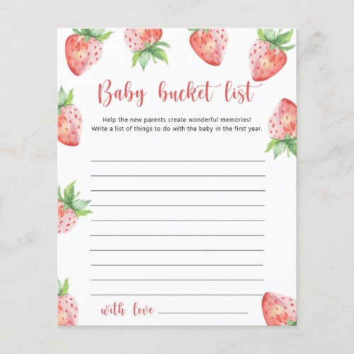 Strawberry _ Baby bucket list