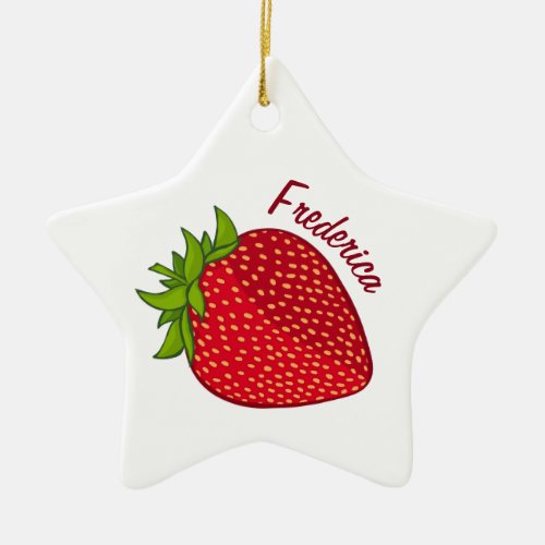 Strawberry Baby Ceramic Ornament