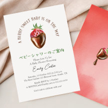Strawberry Baby Girl Shower Berry Sweet Chocolate