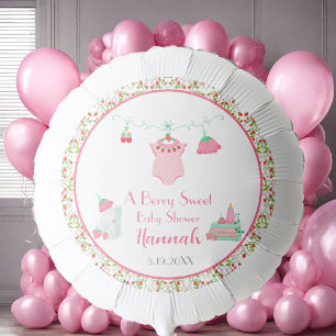 Strawberry Baby Outfit With Pattern Baby Shower Balloon