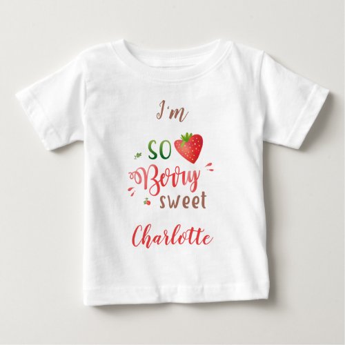 Strawberry baby shirt Berry sweet girl t_shirt