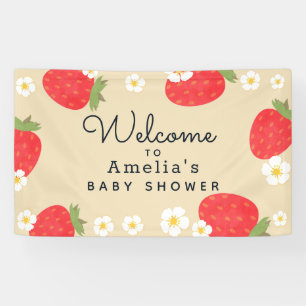 Strawberry Baby Shower Banner