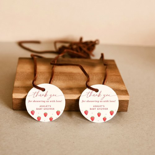 Strawberry Baby Shower Berry Girl Baby Shower Favor Tags