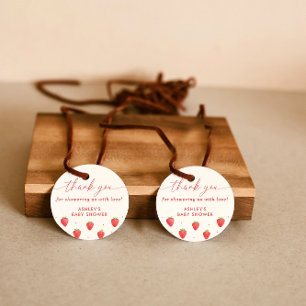 Strawberry Baby Shower, Berry Girl Baby Shower Favor Tags