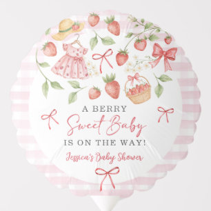 Strawberry Baby Shower Berry Sweet Farmers Market Balloon