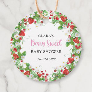 Strawberry Baby Shower Berry Sweet Favor Tags