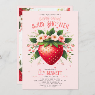 Strawberry Baby Shower | Berry Sweet Invitation