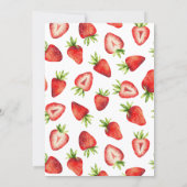 Strawberry Baby Shower | Berry Sweet Invitation (Back)