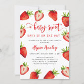 Strawberry Baby Shower | Berry Sweet Invitation (Front)