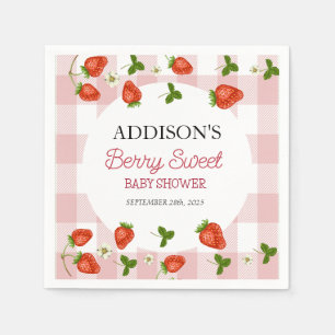 Strawberry Baby Shower Berry Sweet Napkins