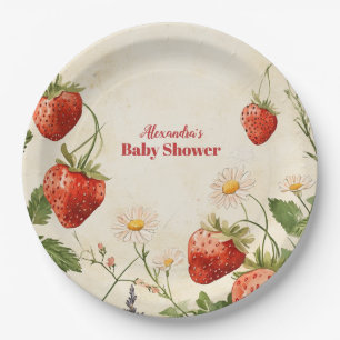 Strawberry Baby Shower Berry Sweet Paper Plates