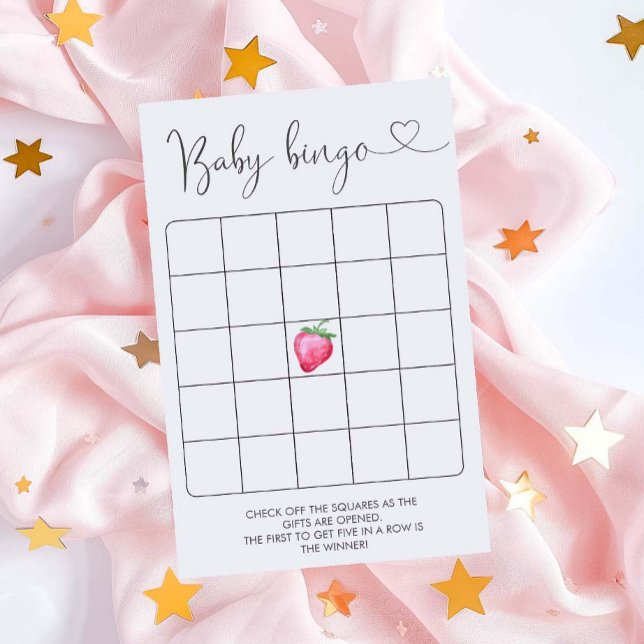 Strawberry Baby Shower Bingo Game (Creator Uploaded)