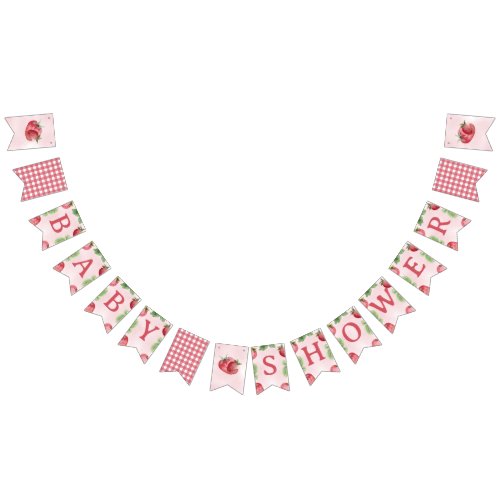 Strawberry Baby Shower Bunting Banner