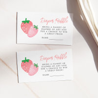 Strawberry Baby Shower Diaper Raffle