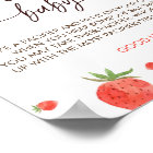 Strawberry Baby Shower Don't Say Baby Game Sign