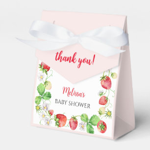 Strawberry Baby Shower Favor Boxes