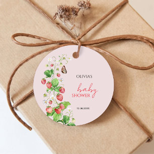 Strawberry Baby Shower Favor Tags