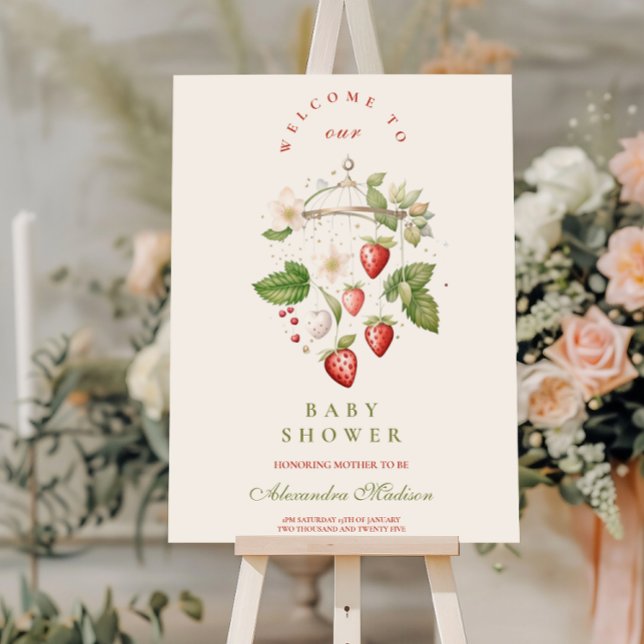 Strawberry Baby Shower Foam Board (Creator Uploaded)