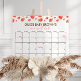 Guess the Due Date. Berry Sweet Baby Shower Foam Board Zazzle