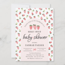 Strawberry Baby Shower Invitation