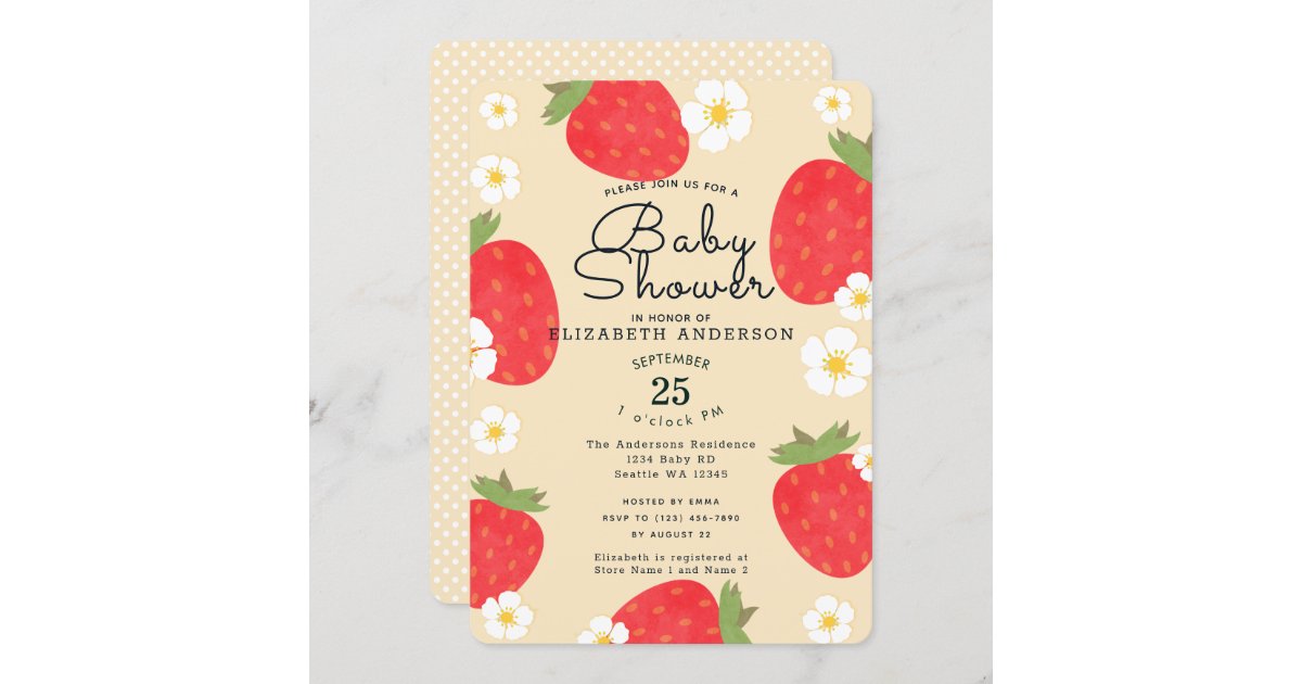 Strawberry Baby Shower Decorations for Girls, A Berry Sweet Baby Is On The  Way Pregnancy Celebration Party Supplies with Strawberry Banner, Backdrop