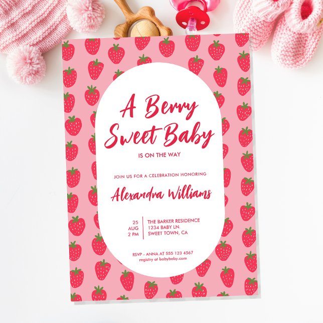 Strawberry Baby Shower Invitation (Creator Uploaded)
