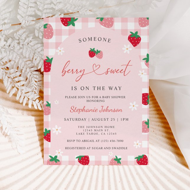 Strawberry Baby Shower Invitation (Creator Uploaded)