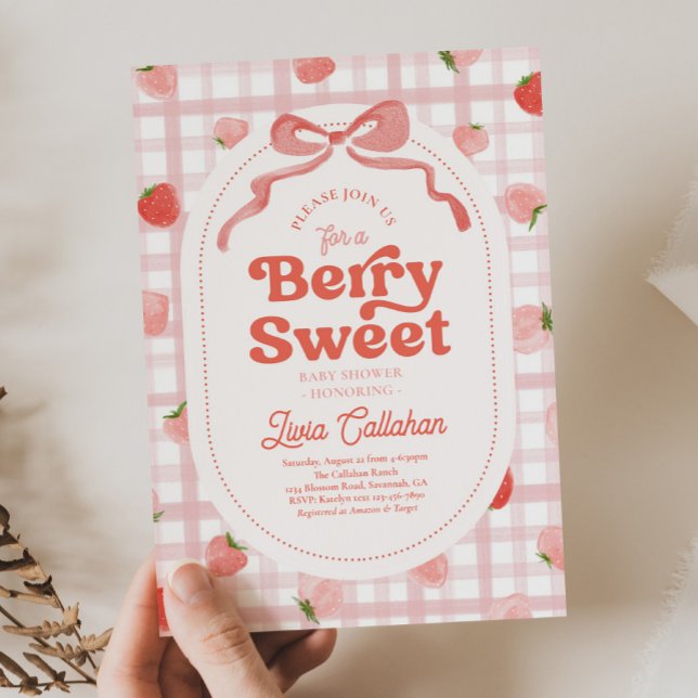 Strawberry Baby Shower Invitation (Creator Uploaded)