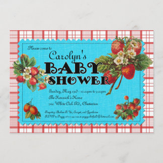 Strawberry Baby Shower Invitation