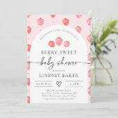 Strawberry Baby Shower Invitation | Berry Baby (Standing Front)