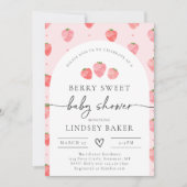 Strawberry Baby Shower Invitation | Berry Baby (Front)