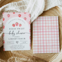 Strawberry Baby Shower Invitation | Berry Baby