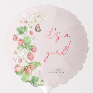 Strawberry Baby Shower It's a girl Balloon